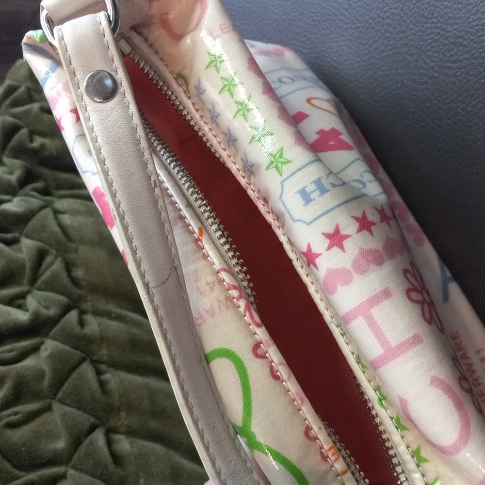Coach Cream and Multicolor Shoulder Bag - Picture 4 of 5